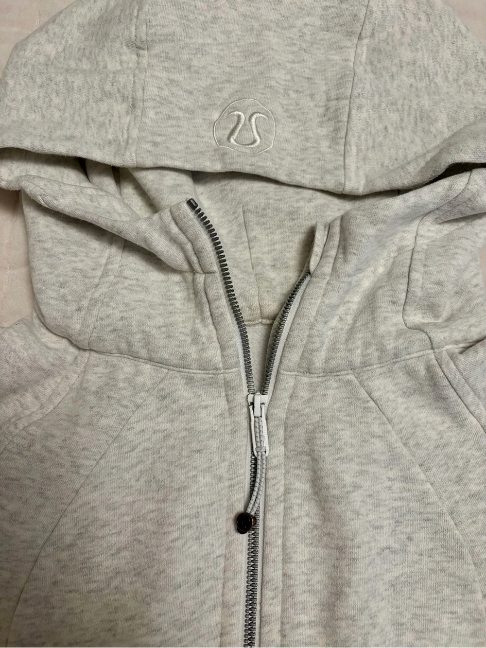 Lululemon Scuba Hoodie IV Full Zip Classic Fleece Heathered Core Ultra Light Gre